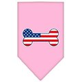 Unconditional Love Bone Flag American Screen Print Bandana Light Pink Small UN797454